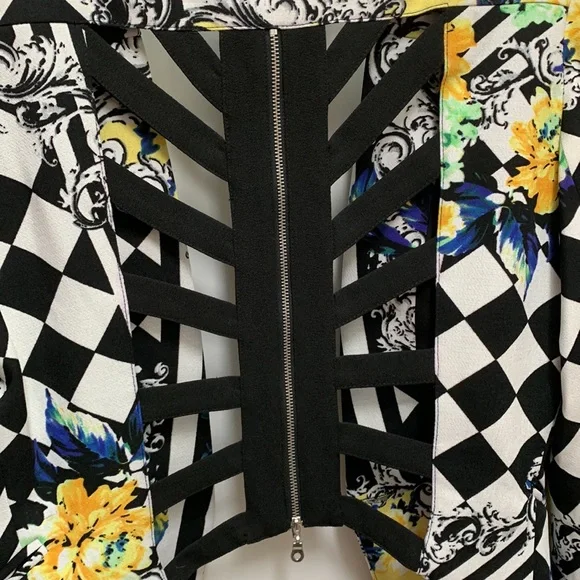 Alberto Makali🖤💛 Caged Cropped Jacket Crop Flower Stripe Courtly Check Baroque